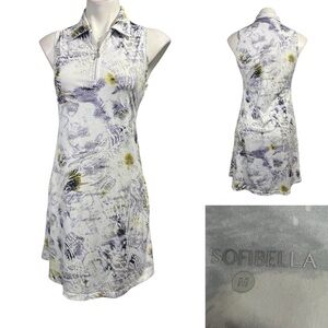 Women's Printed Dress - White and Gray